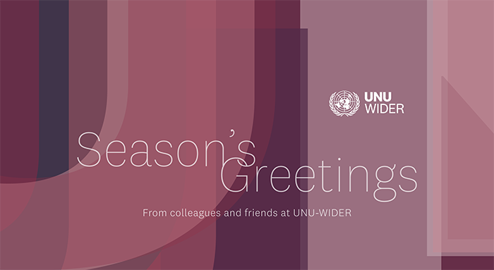 Season's Greetings 2023 from colleagues and friends at UNU-WIDER