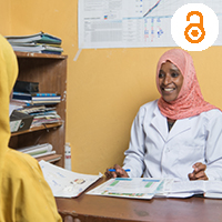 Munira is a health extension worker at Buture Health Post. Here, she counsels Zulali on family planning (FP). Since 2006, the Ethiopia Public Health Association (EPHA) has been building the capacity of the country's Health Extension Program and expanding access to quality community-based FP services. EPHA has trained numerous health extension workers in comprehensive FP with an emphasis on IUCD insertion, enabling many women to receive their contraceptive method of choice. Photo by Maheder Haileselassie Tadese/Getty Images/Images of Empowerment