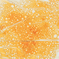 An abstract painting of yellow and white bubbles on a light blue background. Photo by Annie Spratt on Unsplash